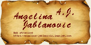 Angelina Jablanović vizit kartica